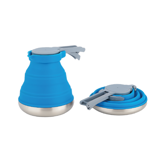 Tetera Plegable de Silicona 1.5L - Portátil para Camping y Viajes