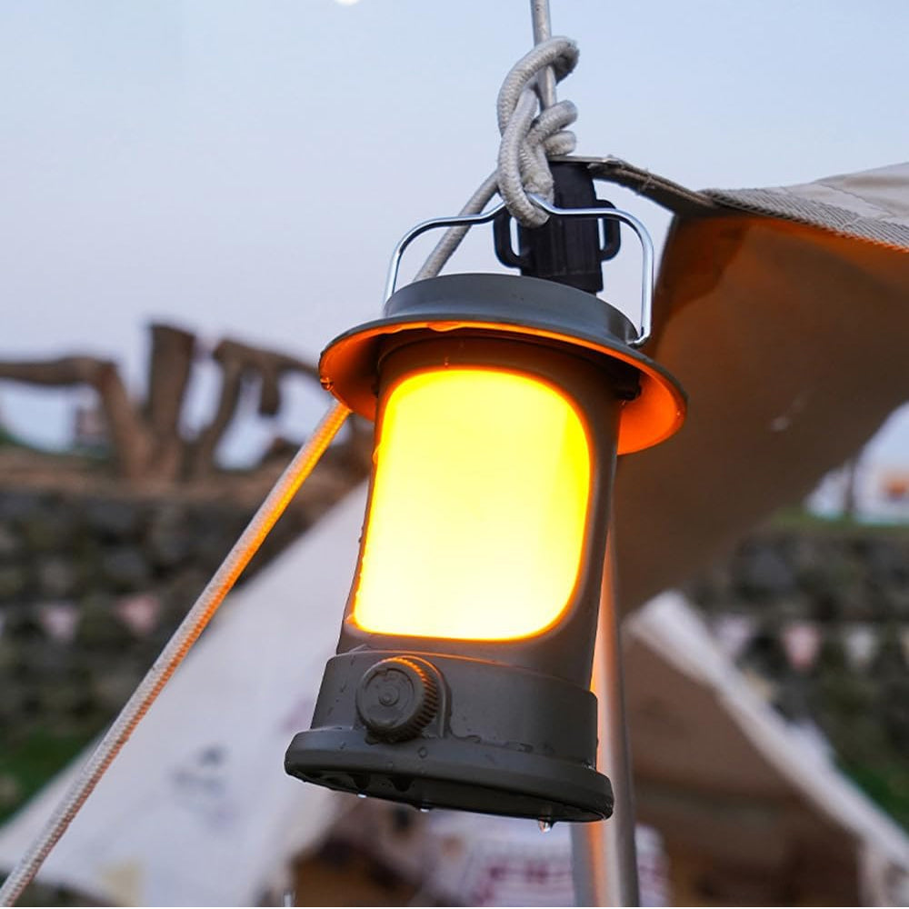 Lámpara Led Solar Recargable Usb Vintage Camping Portátil