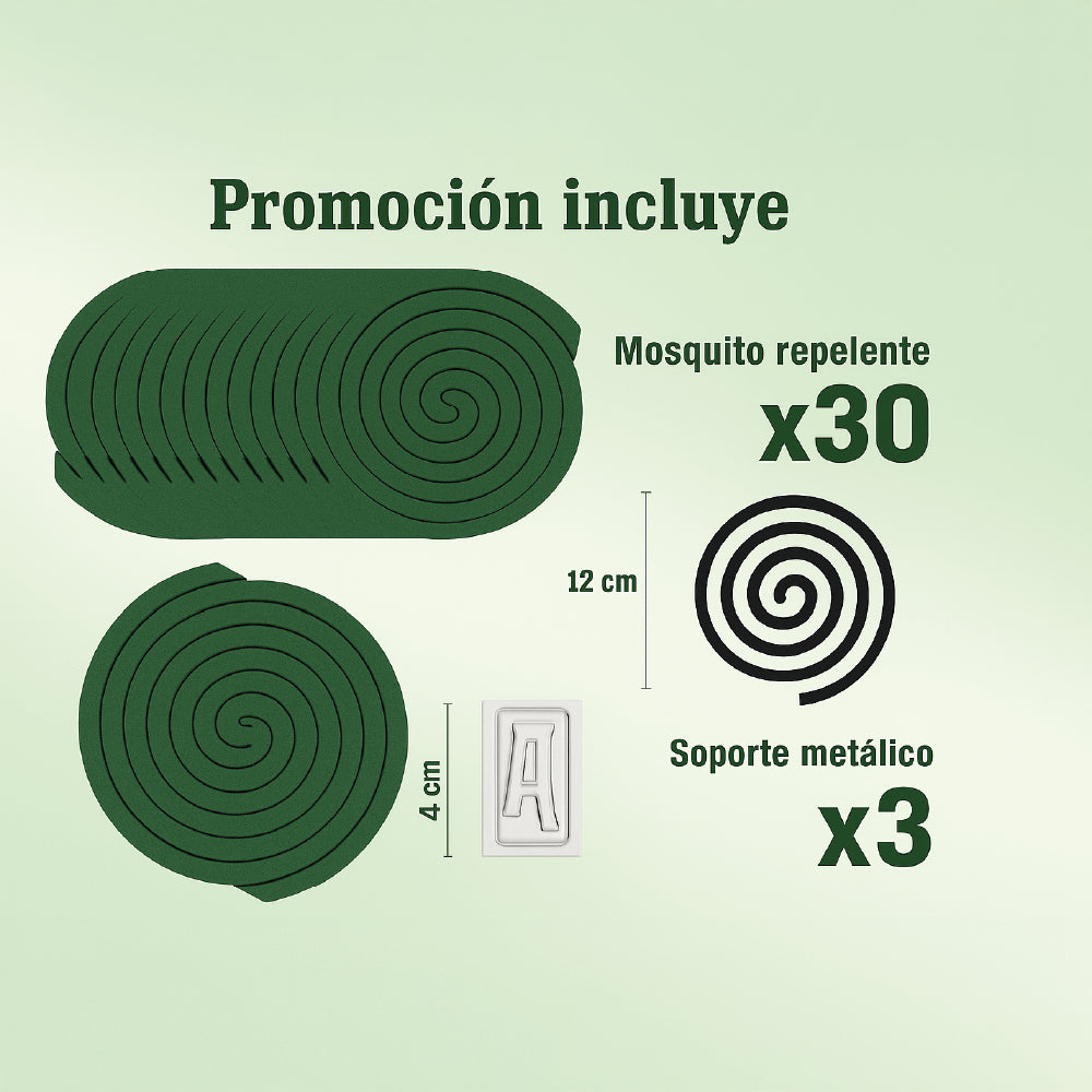 Espirales Citronela - Bamboo Mosquitos Zancudos 30 Unidades