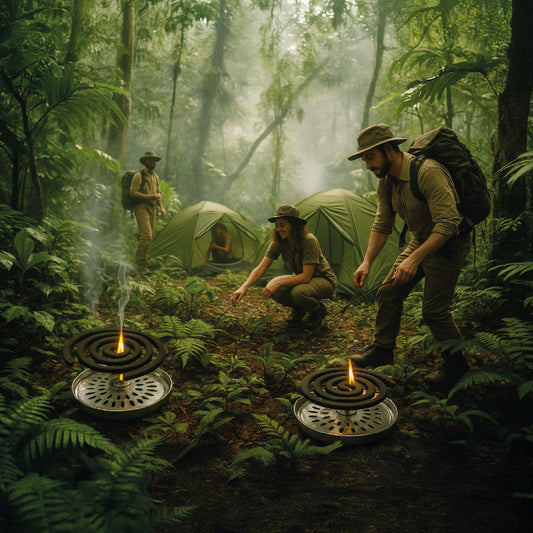 Espirales Citronela - Bamboo Mosquitos Zancudos 30 Uni + Soporte Metal