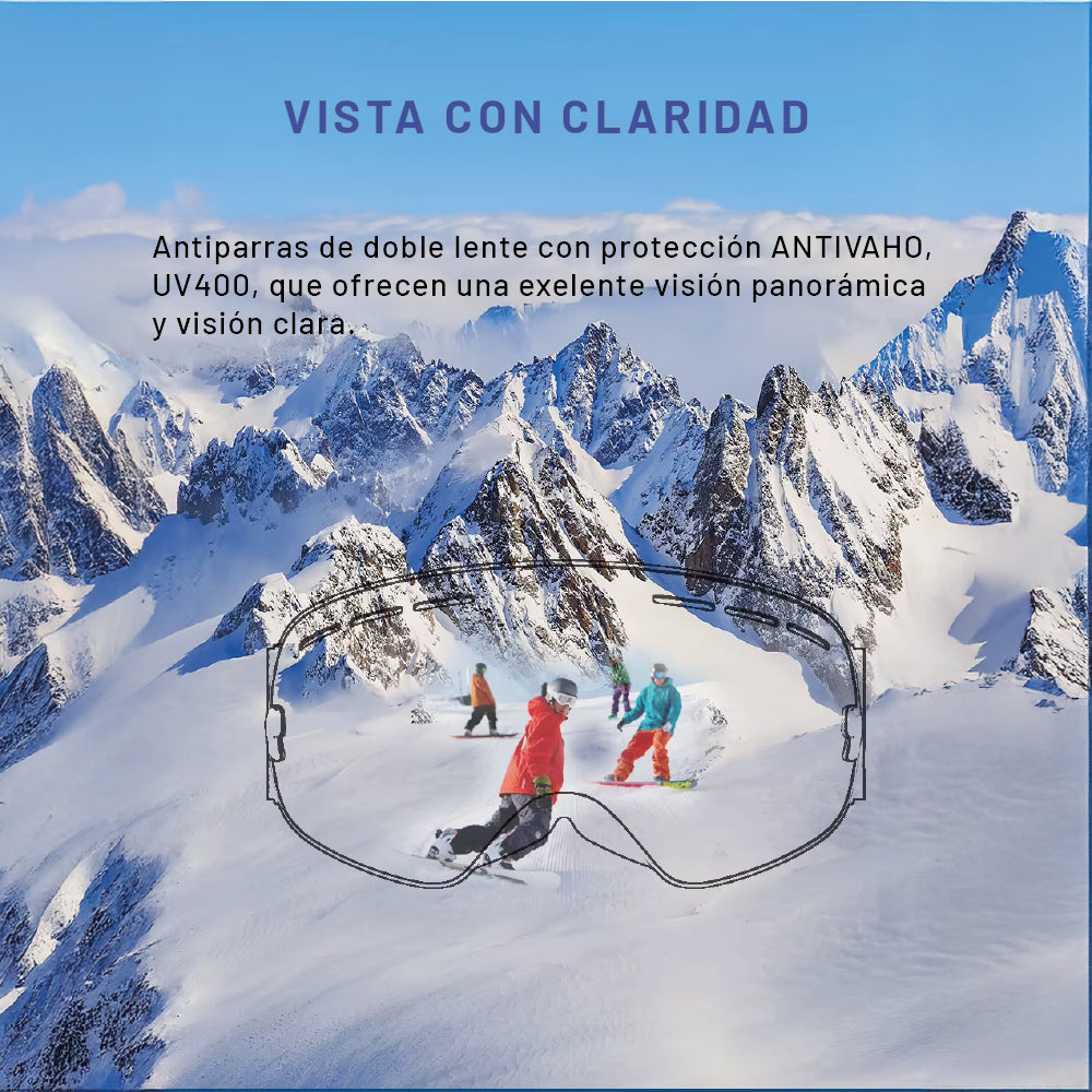 Antiparras Snowboard Ski Uv400 | Antifog | Vtl 13,5 % Silver