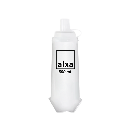 Botella Soft Flask Plegable Deportiva 500 ml  Hidratación Runnig MTB Blanca