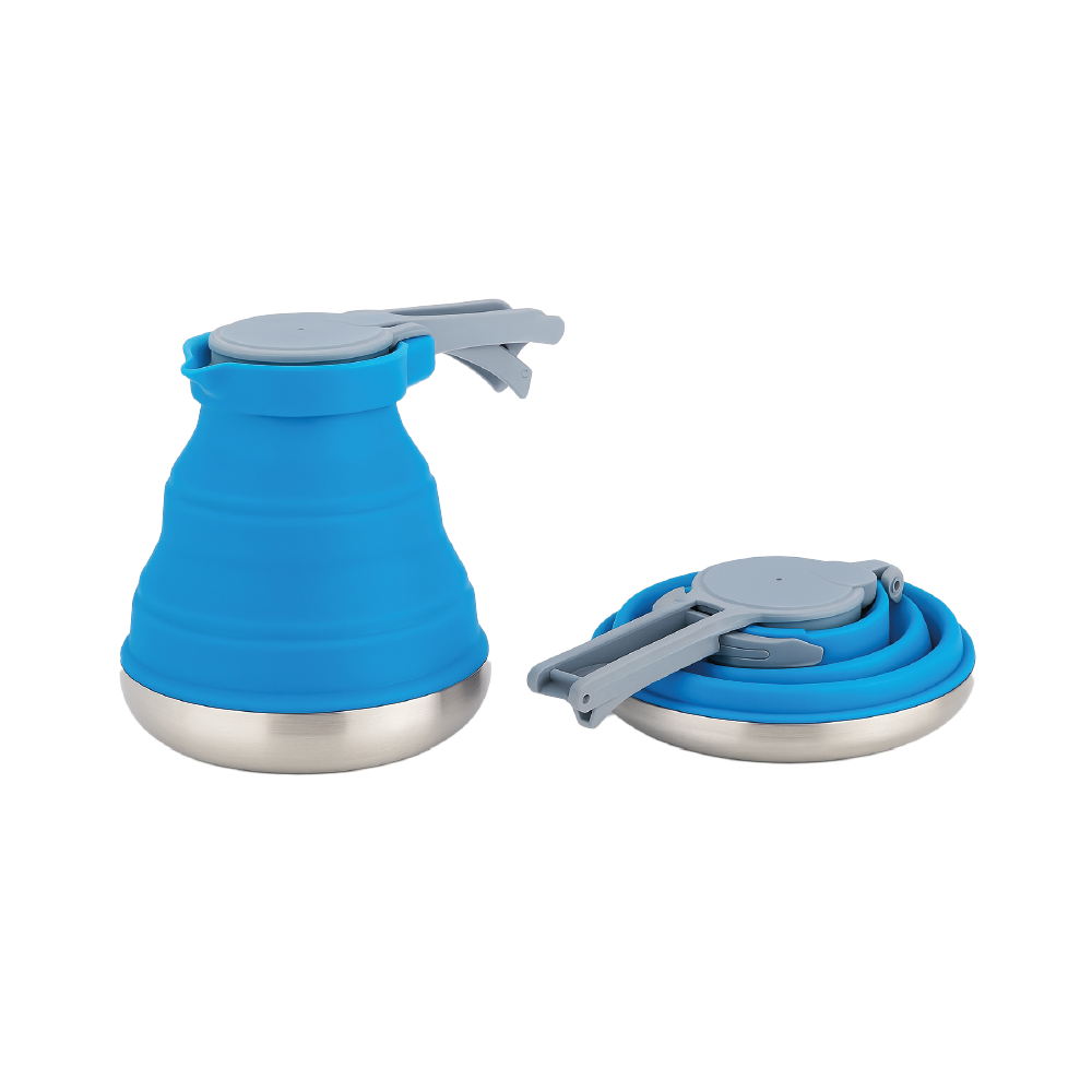 Tetera Plegable de Silicona 1.5L - Portátil para Camping y Viajes