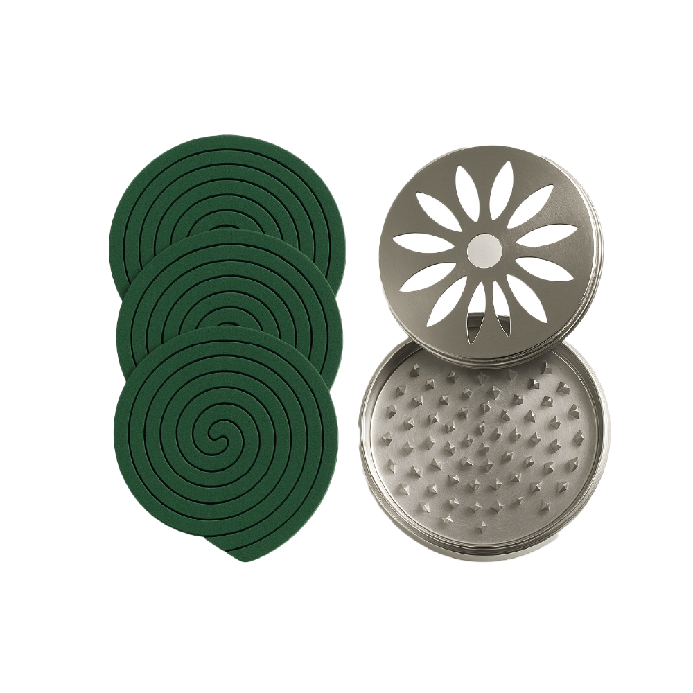 Espirales Citronela - Bamboo Mosquitos Zancudos 30 Uni + Soporte Metal