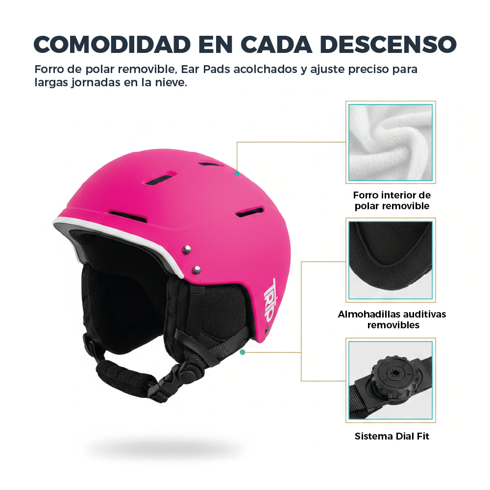 Kit Nieve: Casco Invictus + Antiparras KALLPA + Funda
