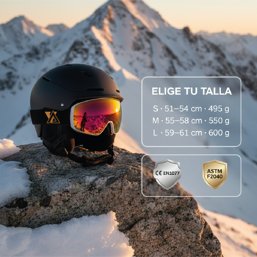 Kit Nieve: Casco Invictus + Antiparras KALLPA + Funda