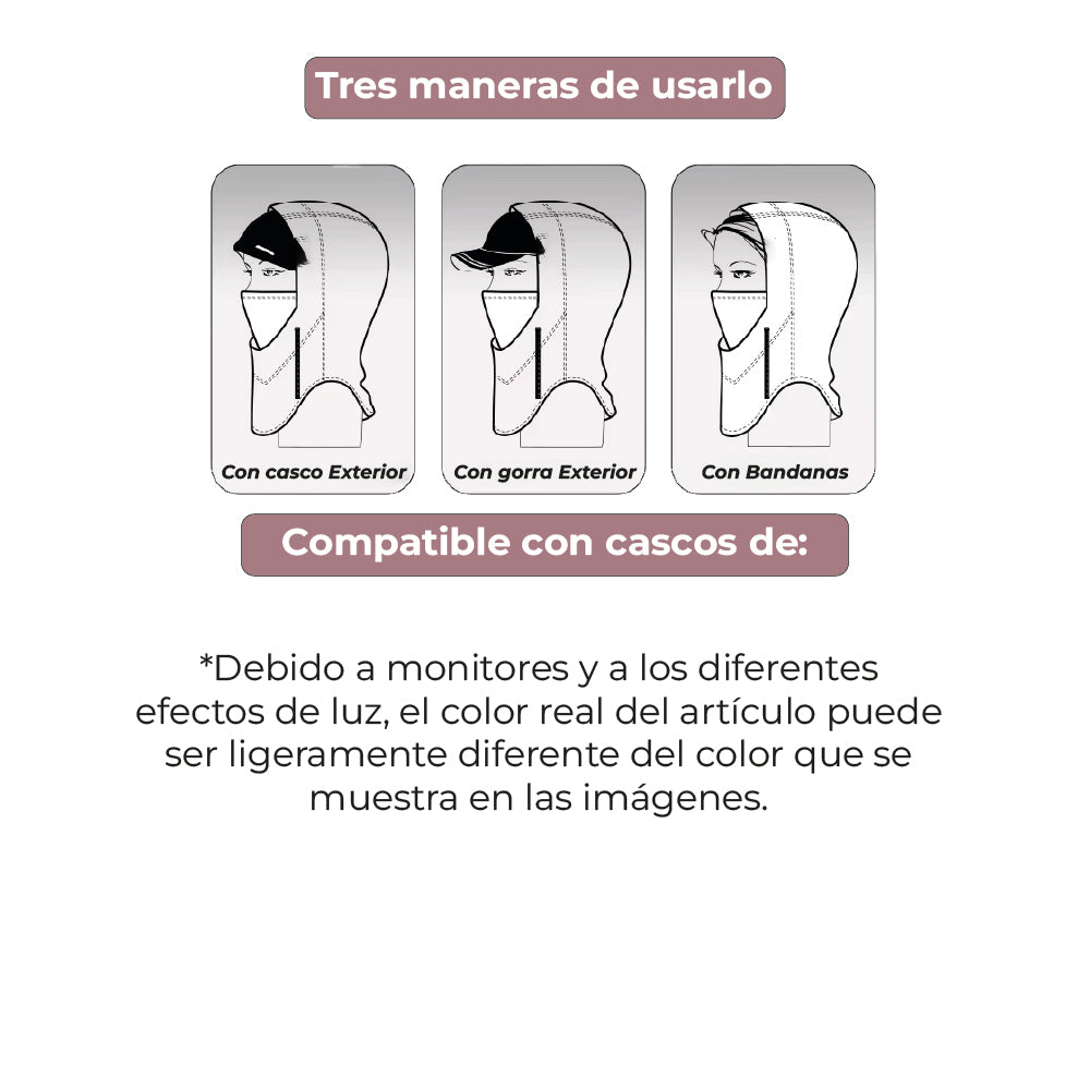 Pasamontañas Técnico Impermeable Unisex 3 Capas Ski Alta Montaña