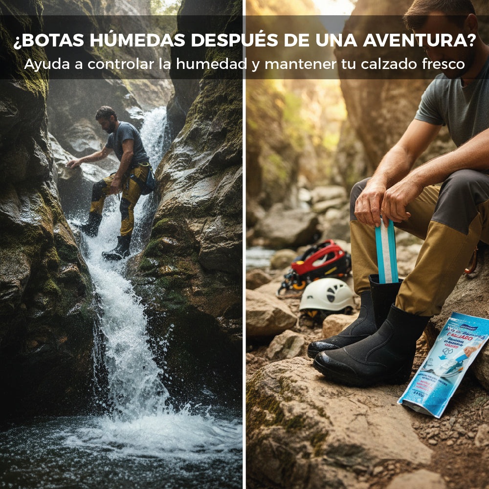 Absorbe Humedad para Botas de Montaña, Zapatos y Zapatillas | Amahogar 2 x 65 g