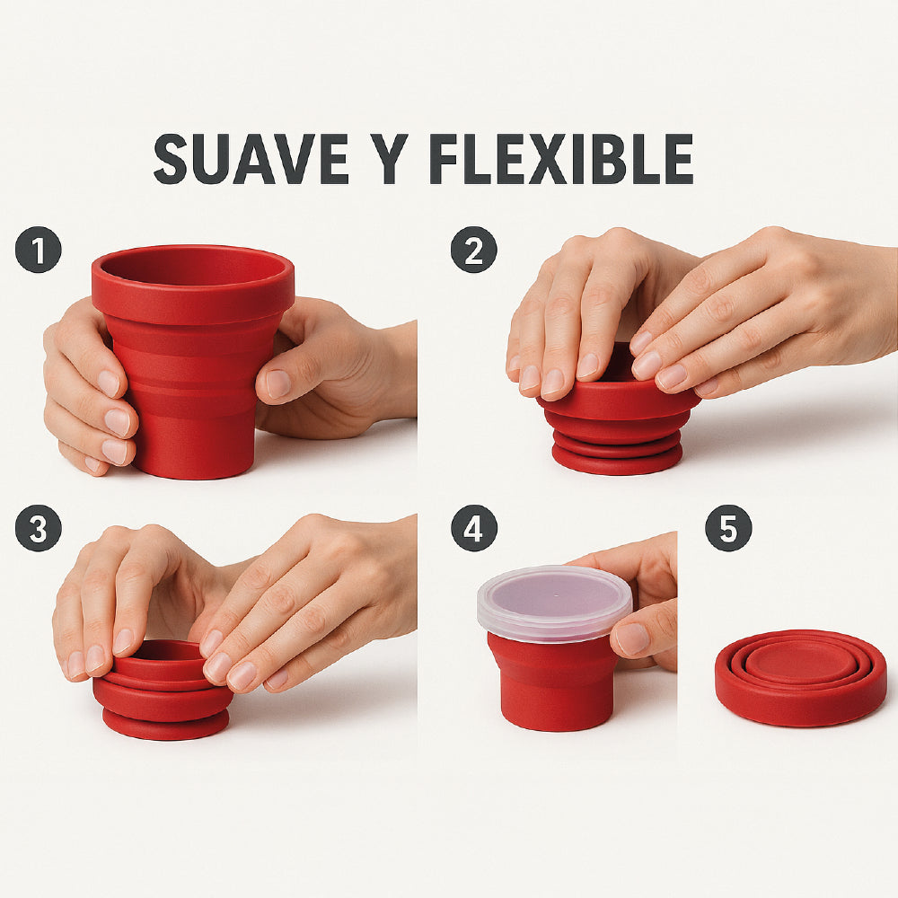 🌟 VASO PLEGABLE REVOLUCIONARIO - ¡Desafía los Límites de tu Aventura! 270 ml