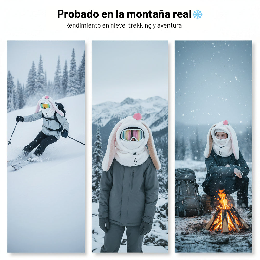 Pasamontañas Conejo  Ski/Snowboard – Térmico, Ajustable, Adulto L
