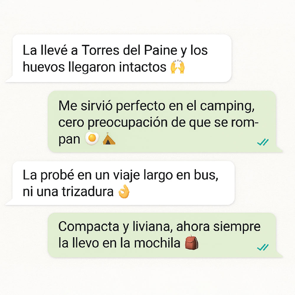 Porta Huevos De Viaje Outdoor 4 Espacios Camping montaña picnic Azul