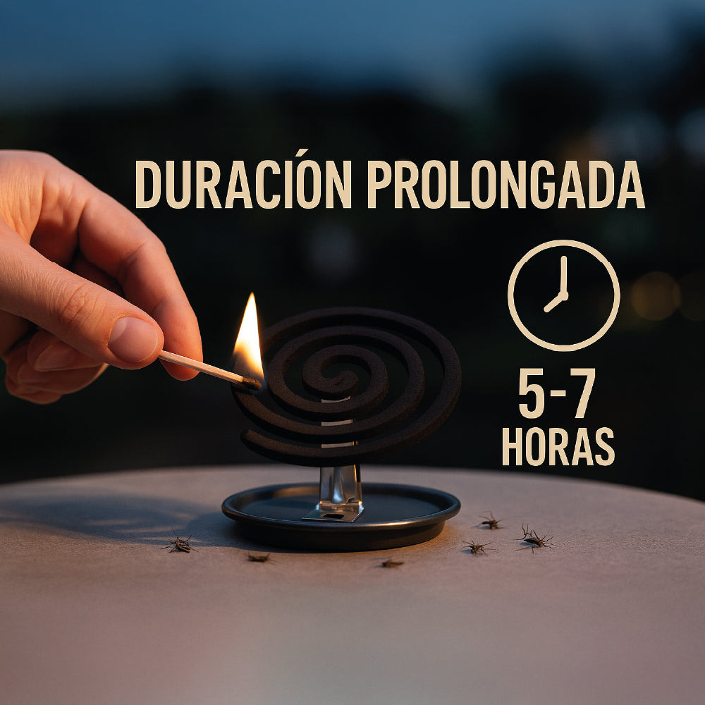 Espirales Citronela - Bamboo Mosquitos Zancudos 30 Uni + Soporte Metal