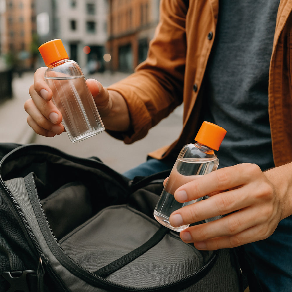 Pack de Botellas de Viaje 6 Piezas – Livianas, Prácticas y Listas para Aventuras