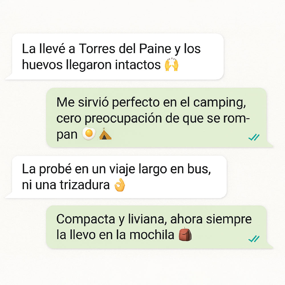 Porta Huevos De Viaje Outdoor 4 Espacios Camping/montaña/picnic