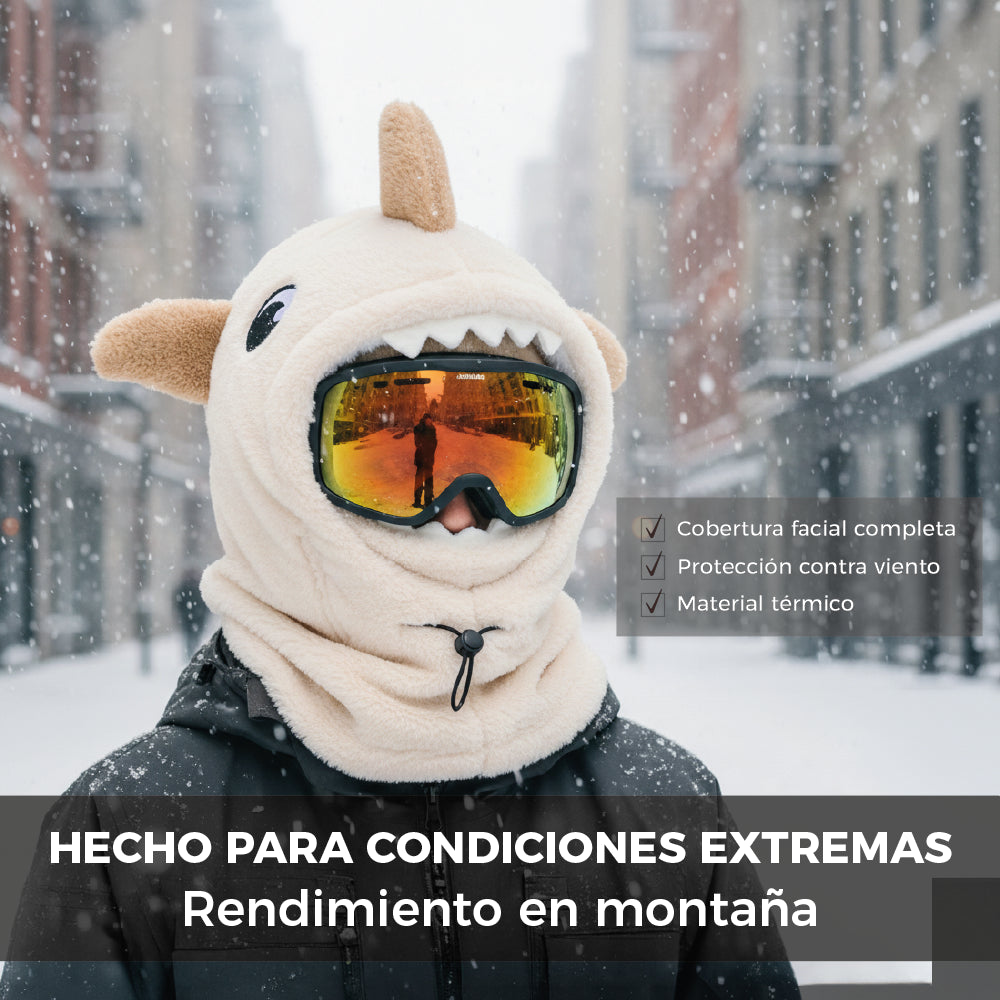 Pasamontañas Tiburón Beige Ski Snowboard – Térmico Adulto