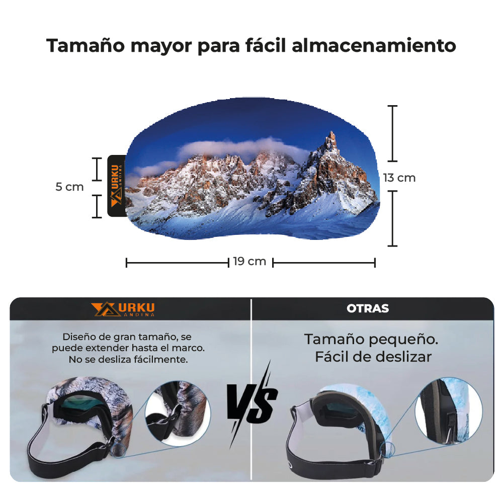 Funda Antiparras Ski/snow/bici Microfibra Andes