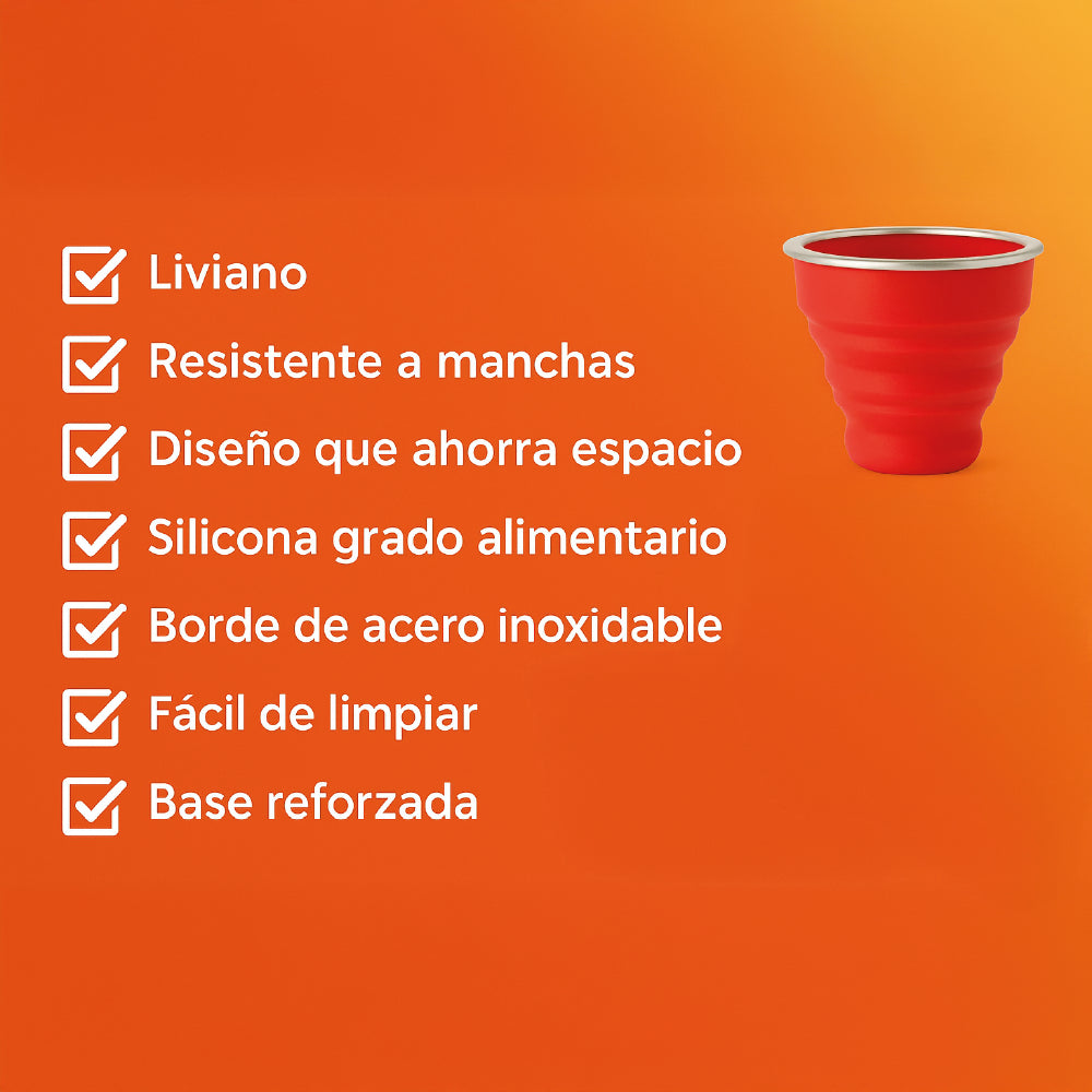 🌟 VASO PLEGABLE REVOLUCIONARIO - ¡Desafía los Límites de tu Aventura! 270 ml