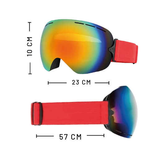 Antiparras Snowboard Ski Uv400 | Antifog | Vtl 18,5 % Rojo