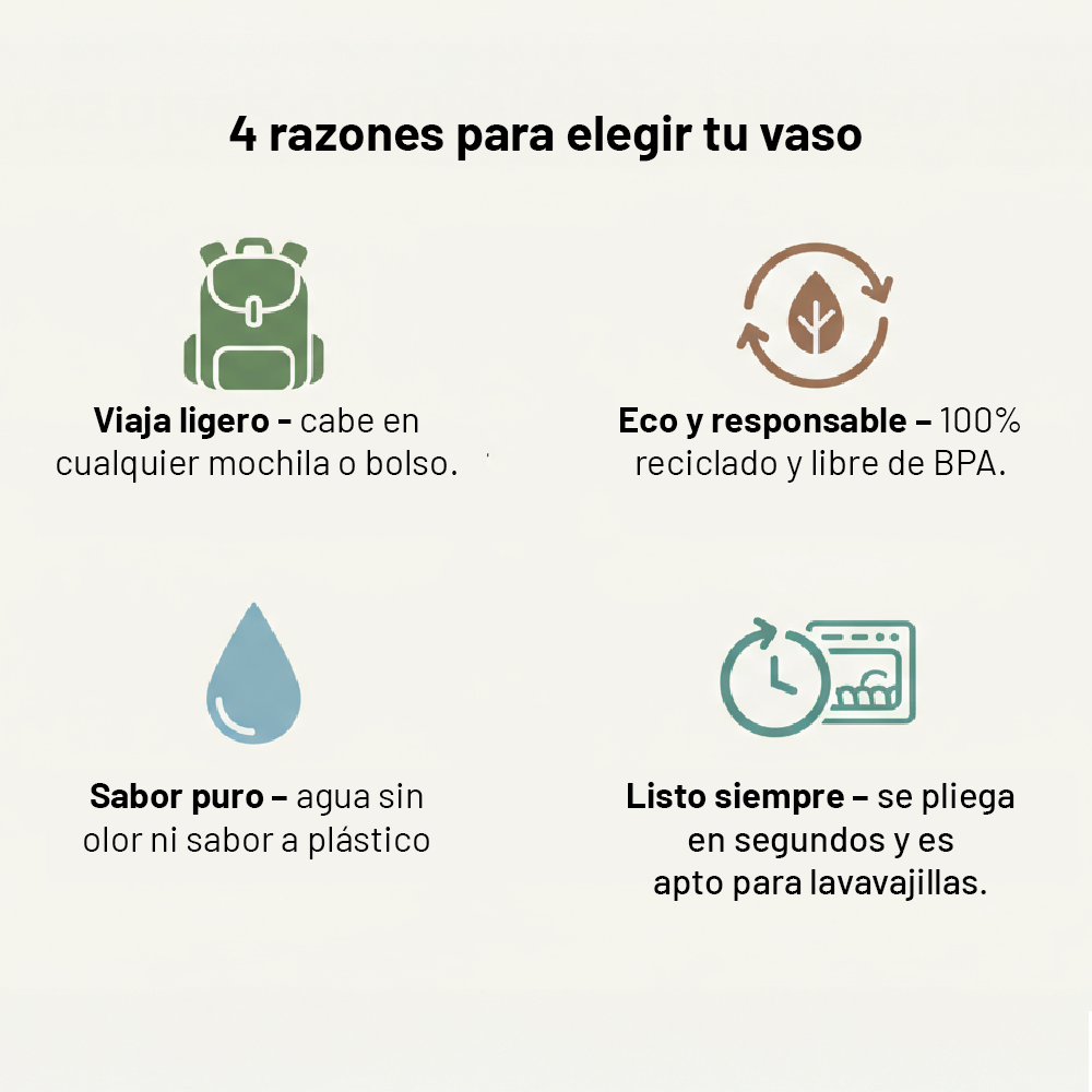 🌟 VASO PLEGABLE REVOLUCIONARIO - ¡Desafía los Límites de tu Aventura! 270 ml