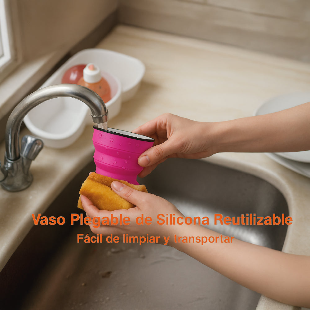 🌟 VASO PLEGABLE REVOLUCIONARIO - ¡Desafía los Límites de tu Aventura! 270 ml