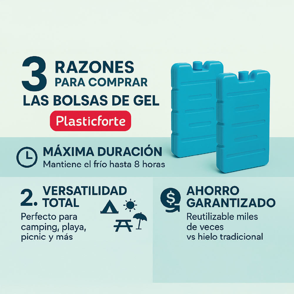 Acumulador De Frio Para Cooler 650 Gr - PlasticForte Latas - 5 x 9,5 x 21,5 - N°01