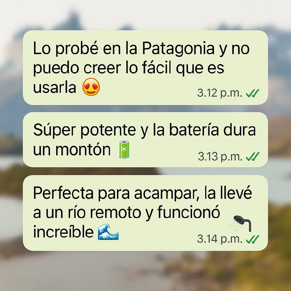 Ducha Portátil Offroad 6000 mAh IPX7 – Potencia y Resistencia Todo Terreno