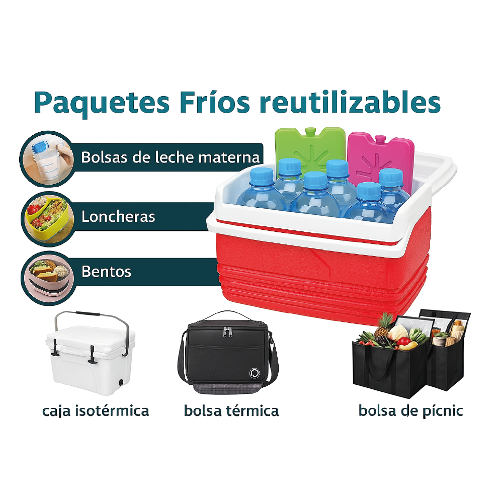 Acumulador De Frio Cooler 330 Gr x2 - PlasticForte Botellas - 4,5 x 11,5 x 17 - N°06