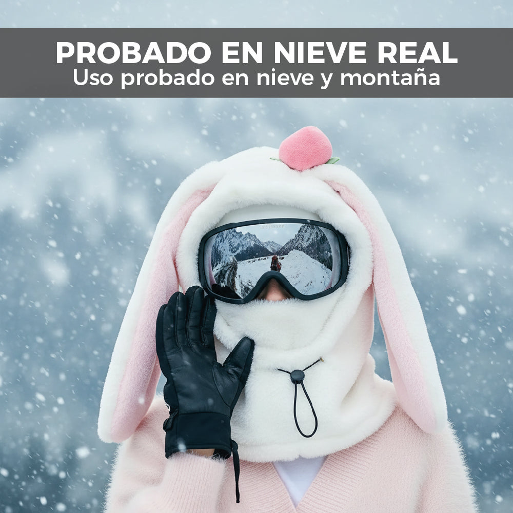 Pasamontañas Conejo Rosa Ski Snowboard – Térmico Adulto