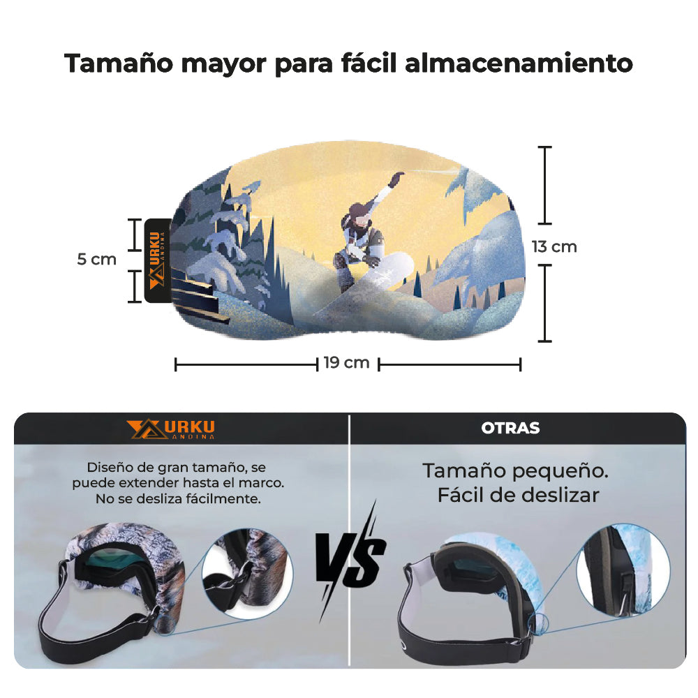Funda Antiparras Ski/snow/bici Microfibra Snow Ride