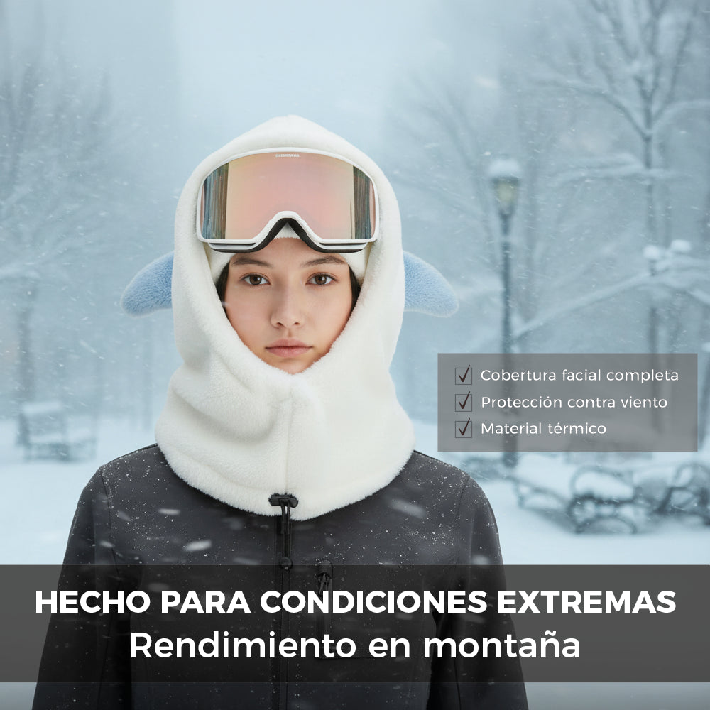 Pasamontañas Tiburón Blanco Ski Snowboard – Térmico Adulto