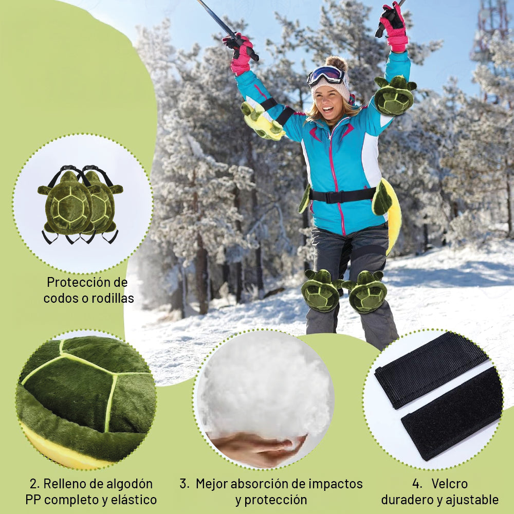 Rodilleras Tortugas Niños Ski Snowboard Protección Nieve 2un