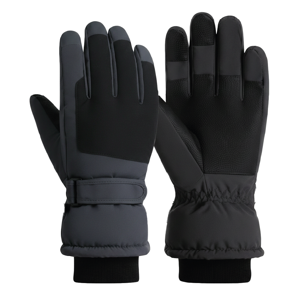 Guantes Térmicos Antiviento Táctiles Hombre  Dark Gray Black Talla L