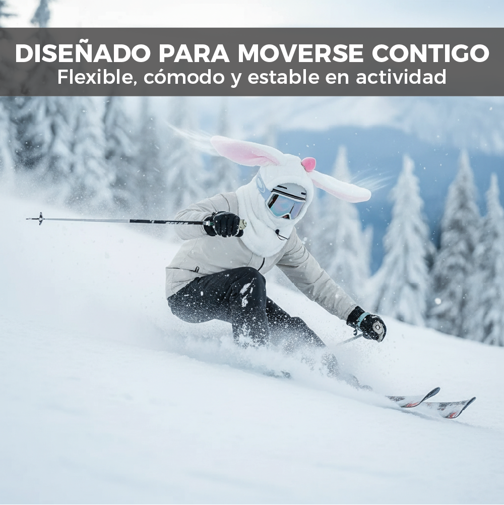 Pasamontañas Conejo Rosa Ski Snowboard – Térmico Adulto