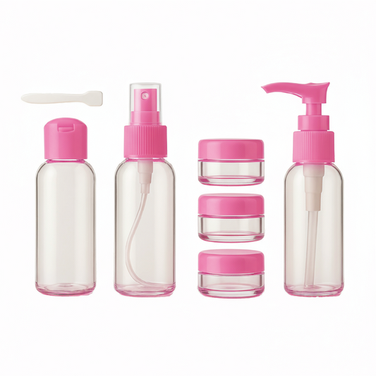 Pack de Botellas de Viaje 6 Piezas – Livianas, Prácticas y Listas para Aventuras