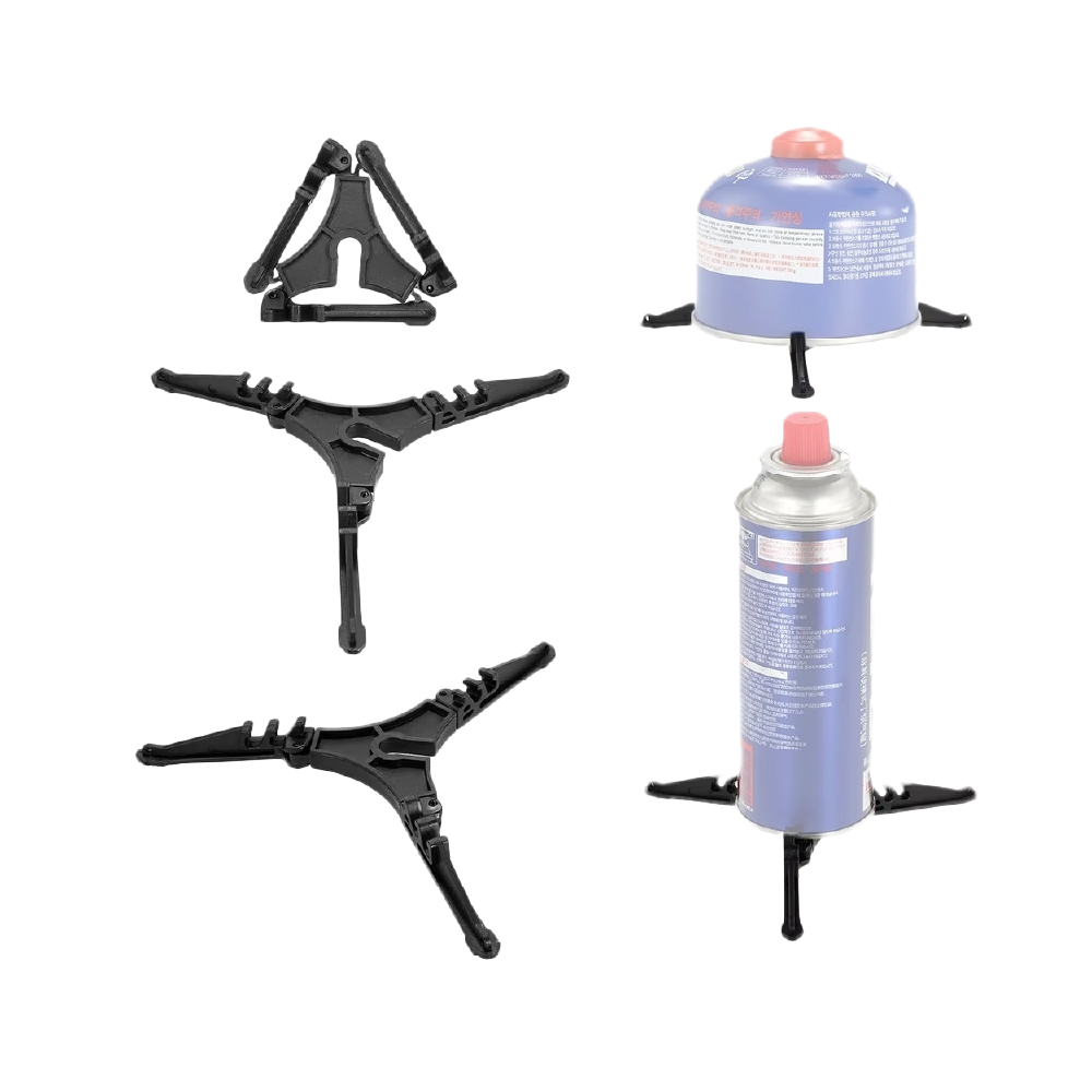 Soporte Estabilizador Plegable Cartuchos de gas Camping Montaña 20g