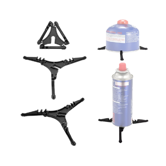 Soporte Estabilizador Plegable Cartuchos de gas Camping Montaña 20g