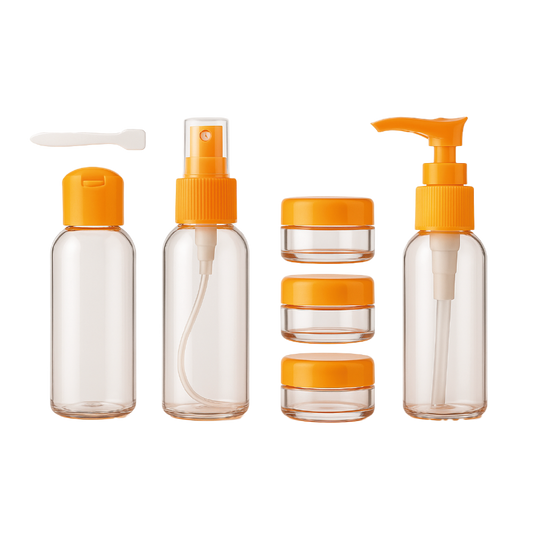 Pack de Botellas de Viaje 6 Piezas – Livianas, Prácticas y Listas para Aventuras