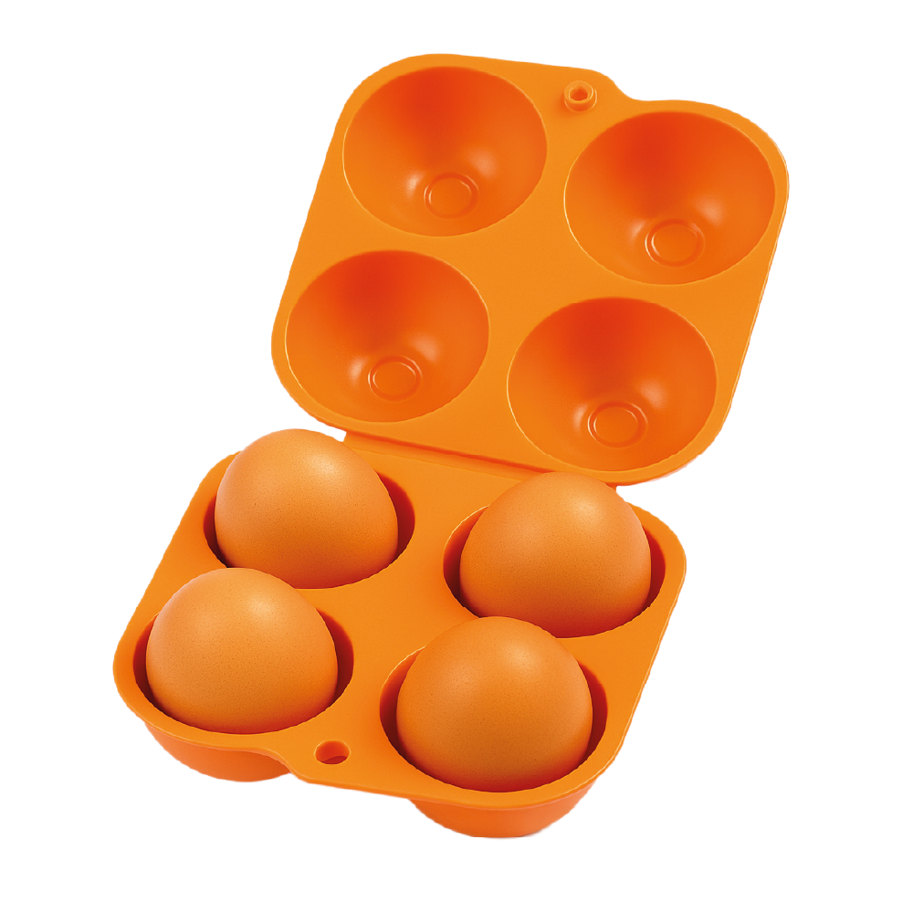 Porta Huevos De Viaje Outdoor 4 Espacios Camping montaña picnic Naranja