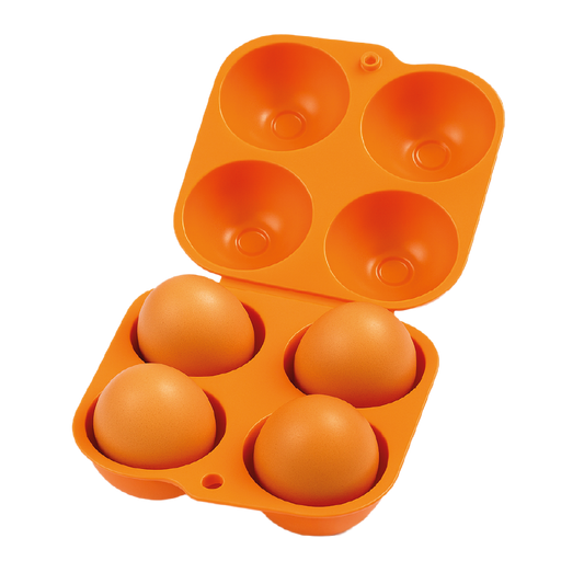 Porta Huevos De Viaje Outdoor 4 Espacios Camping montaña picnic Naranja