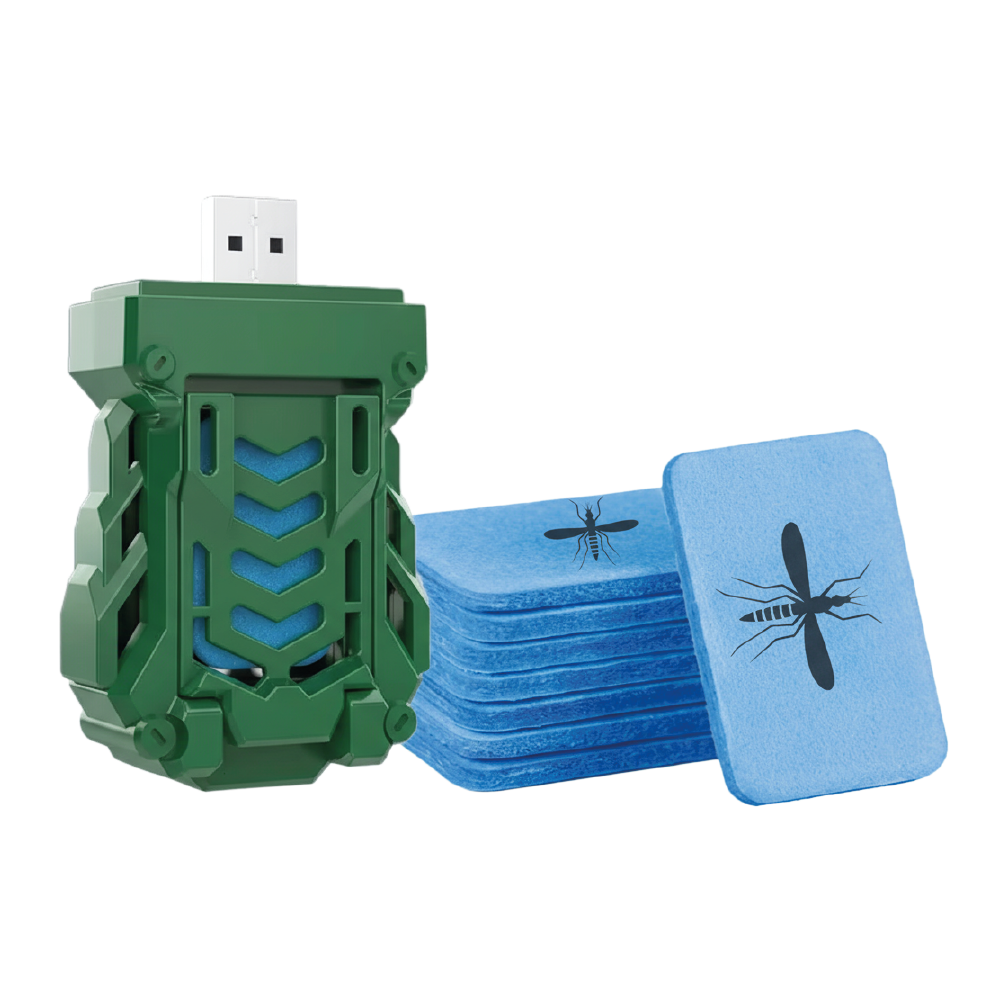 Repelente USB Portátil con 15 Repuestos – Anti mosquitos 15 m² | Camping, Casa o Auto