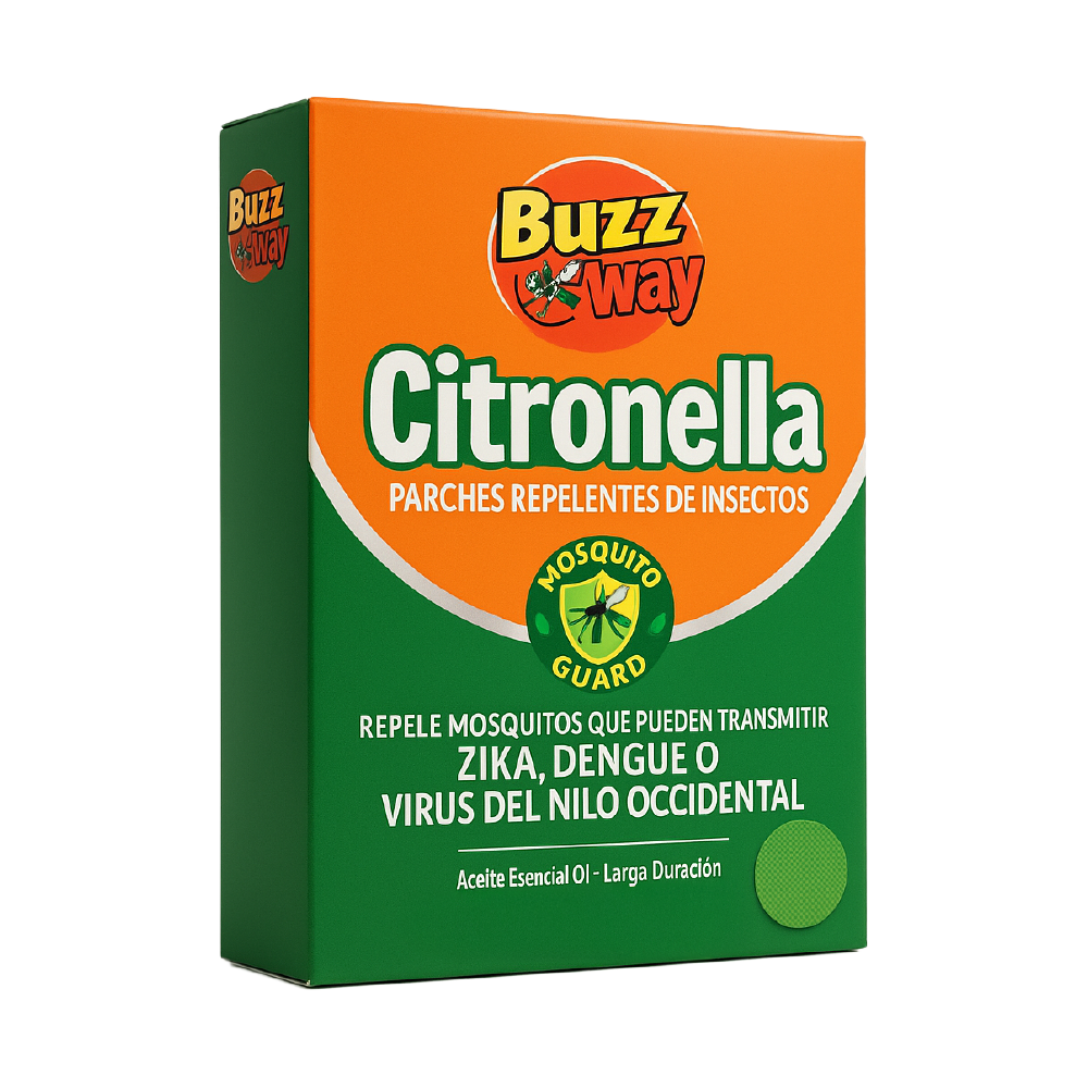 Parches Repelentes Citronela 24U - Protección Natural Bajo EN DEET Contra Mosquitos