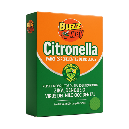 Parches Repelentes Citronela 24U - Protección Natural Bajo EN DEET Contra Mosquitos