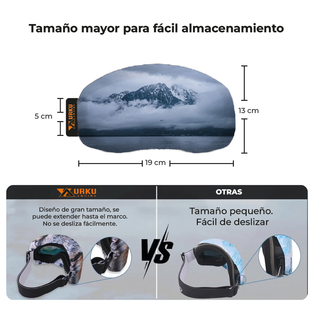 Funda Antiparras Ski/snow/bici Microfibra Nahuel Huapi