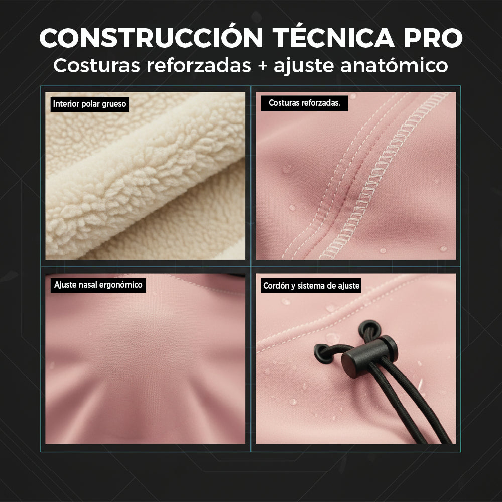 Pasamontañas Técnico 3 Capas Impermeable Ski Snowboard Alta montaña  beige