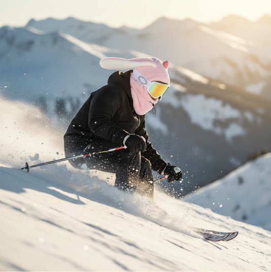 Pasamontañas Conejo Beige Ski Snowboard – Térmico Adulto
