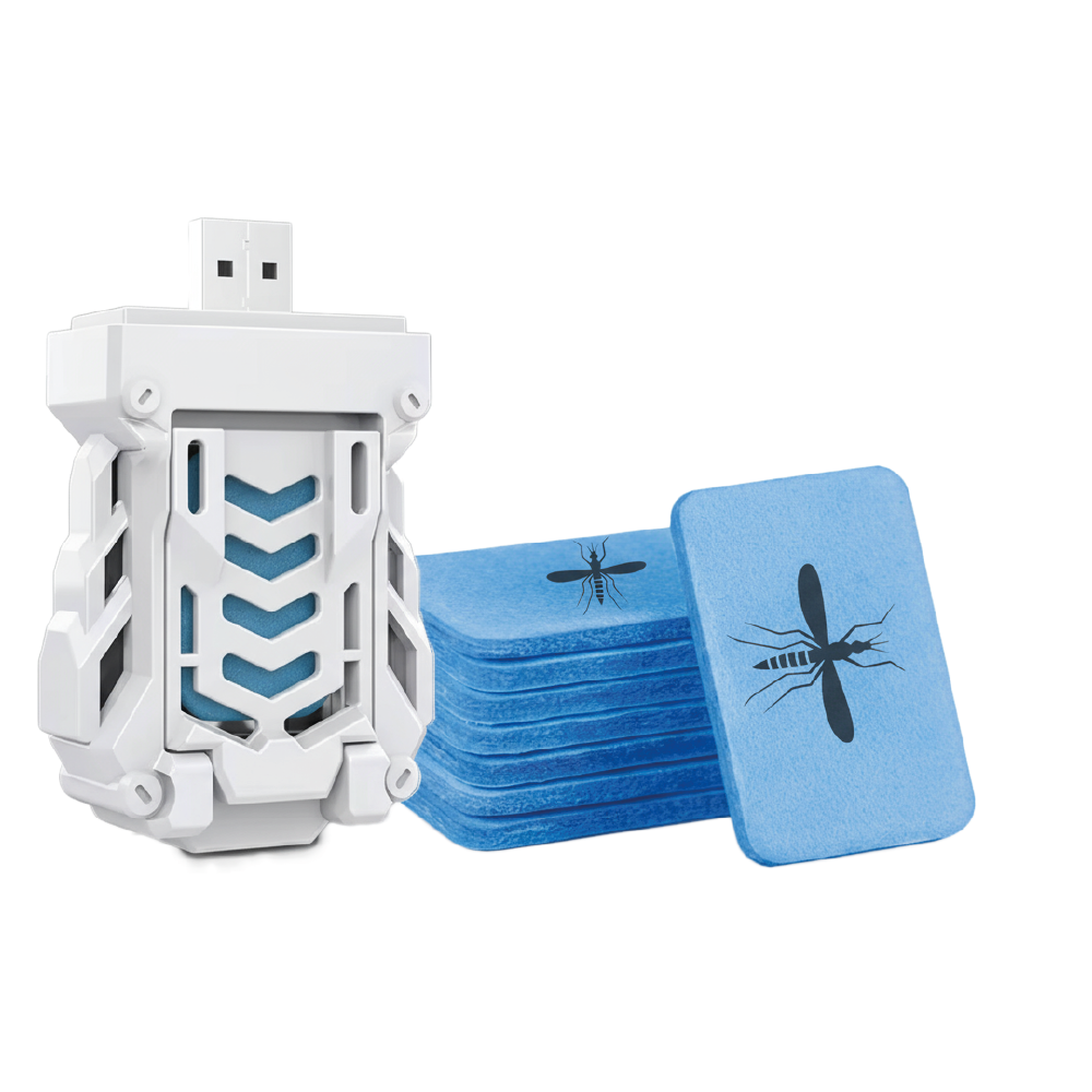 Repelente USB Portátil con 15 Repuestos – Anti mosquitos 15 m² | Camping, Casa o Auto