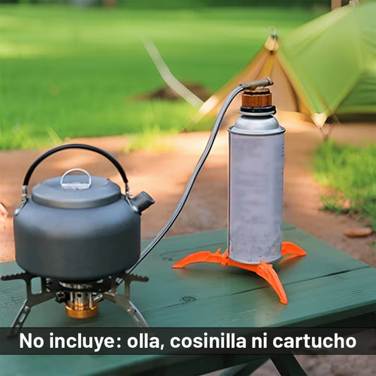 Soporte Estabilizador Plegable Cartuchos de gas Camping Montaña 20g