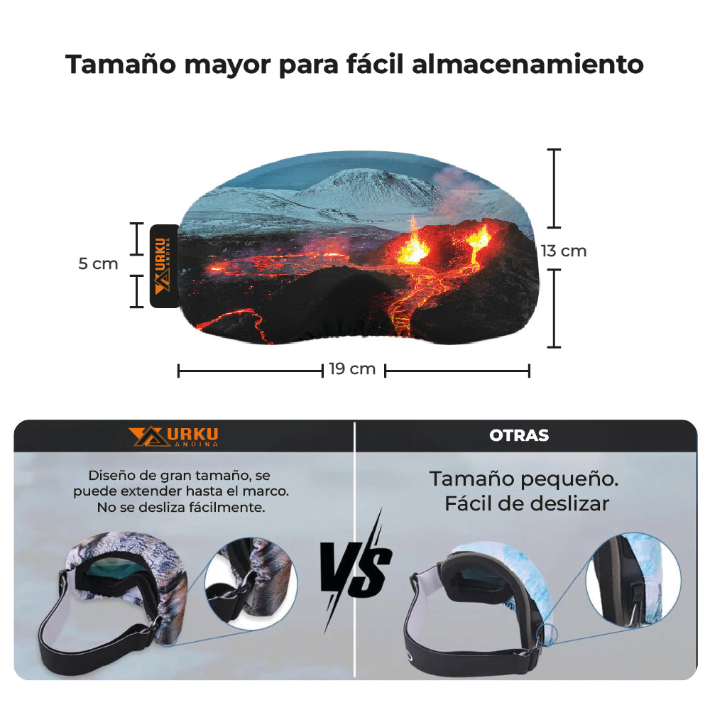 Funda Antiparras Ski/snow/bici Microfibra Rash