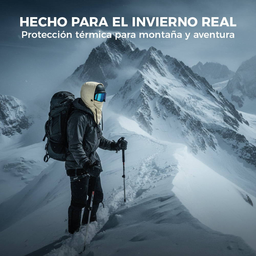 Pasamontañas Técnico 3 Capas Impermeable Ski Snowboard Alta montaña  beige