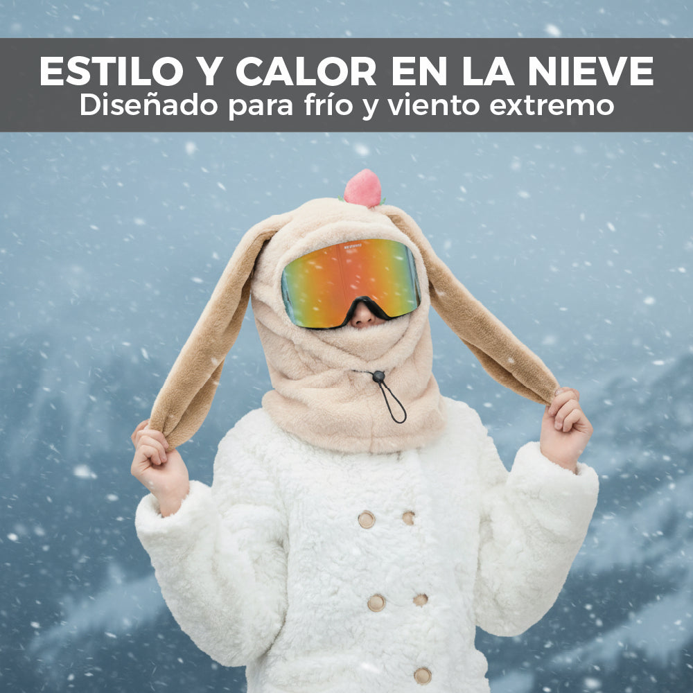 Pasamontañas Conejo Blanco Ski Snowboard – Térmico Adulto
